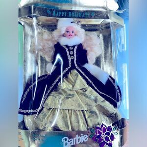 1996 Holiday Barbie Mattel – Never Removed – Box Damage – Display Doll